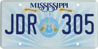 MS license plate JDR305