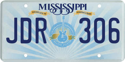 MS license plate JDR306