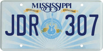 MS license plate JDR307