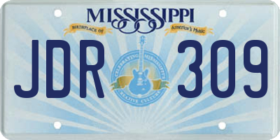 MS license plate JDR309