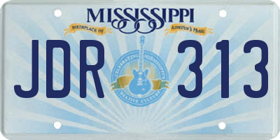 MS license plate JDR313