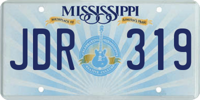 MS license plate JDR319