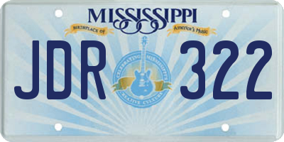 MS license plate JDR322