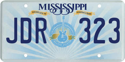 MS license plate JDR323