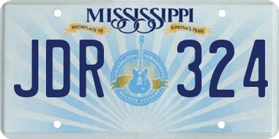 MS license plate JDR324