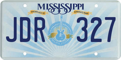 MS license plate JDR327