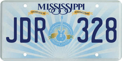 MS license plate JDR328