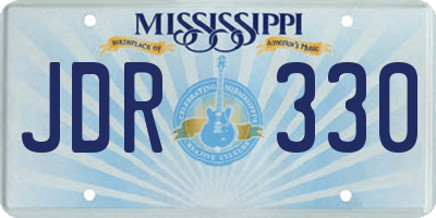 MS license plate JDR330