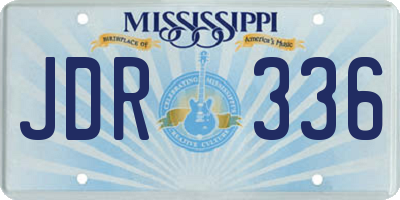 MS license plate JDR336
