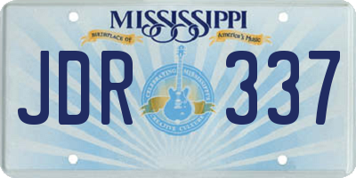 MS license plate JDR337