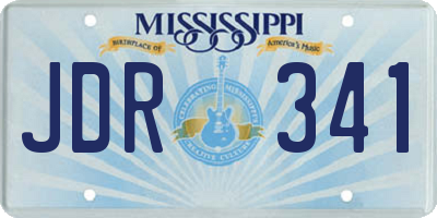 MS license plate JDR341