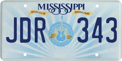 MS license plate JDR343