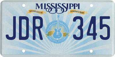 MS license plate JDR345