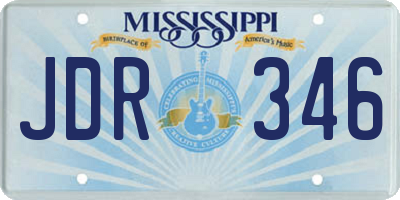 MS license plate JDR346