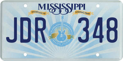 MS license plate JDR348