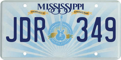 MS license plate JDR349