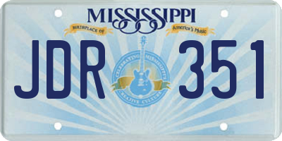 MS license plate JDR351