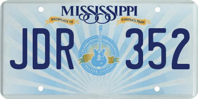 MS license plate JDR352