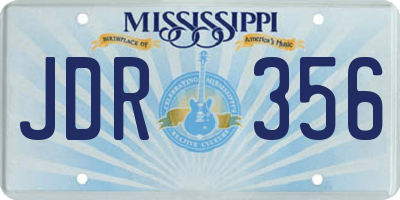 MS license plate JDR356