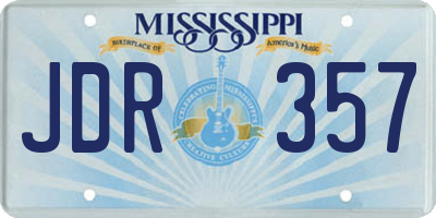 MS license plate JDR357
