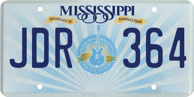 MS license plate JDR364