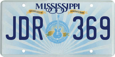 MS license plate JDR369