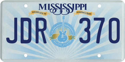 MS license plate JDR370