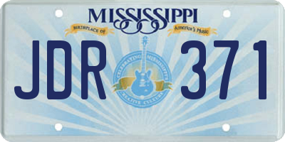 MS license plate JDR371