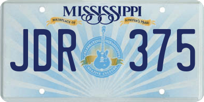 MS license plate JDR375