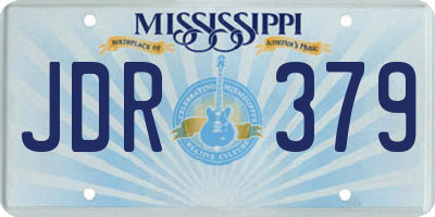 MS license plate JDR379