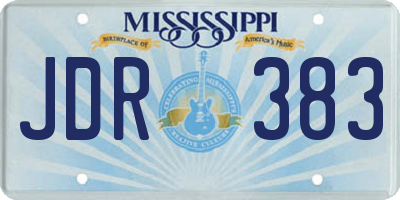 MS license plate JDR383