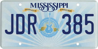 MS license plate JDR385