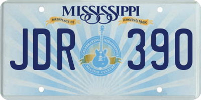 MS license plate JDR390