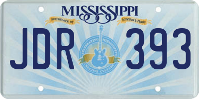 MS license plate JDR393
