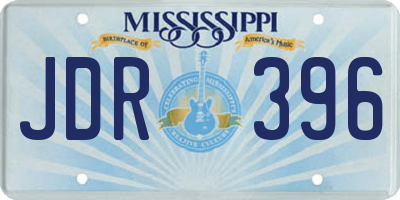 MS license plate JDR396