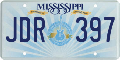 MS license plate JDR397