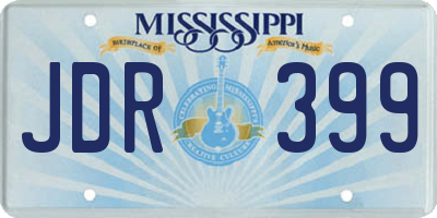 MS license plate JDR399