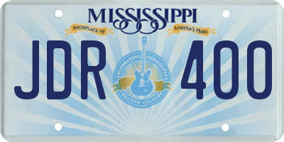 MS license plate JDR400