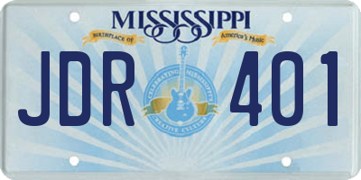 MS license plate JDR401