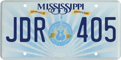 MS license plate JDR405
