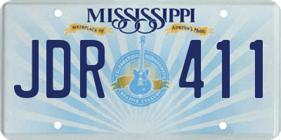 MS license plate JDR411