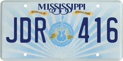 MS license plate JDR416