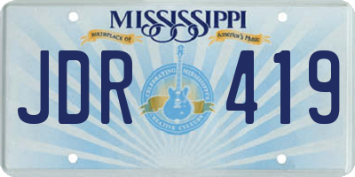 MS license plate JDR419