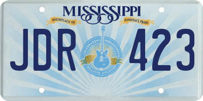MS license plate JDR423