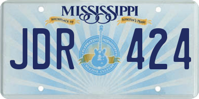 MS license plate JDR424