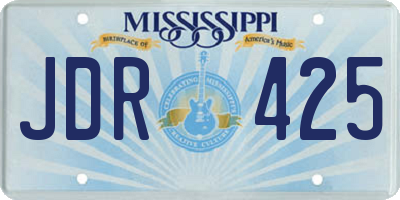 MS license plate JDR425