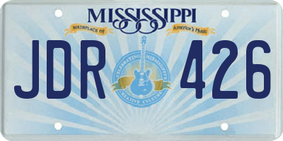 MS license plate JDR426