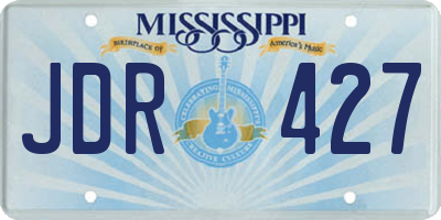MS license plate JDR427