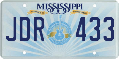 MS license plate JDR433