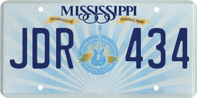 MS license plate JDR434